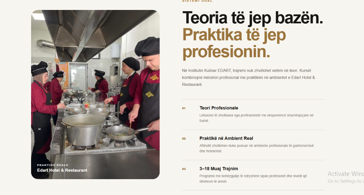 Theory and practical training